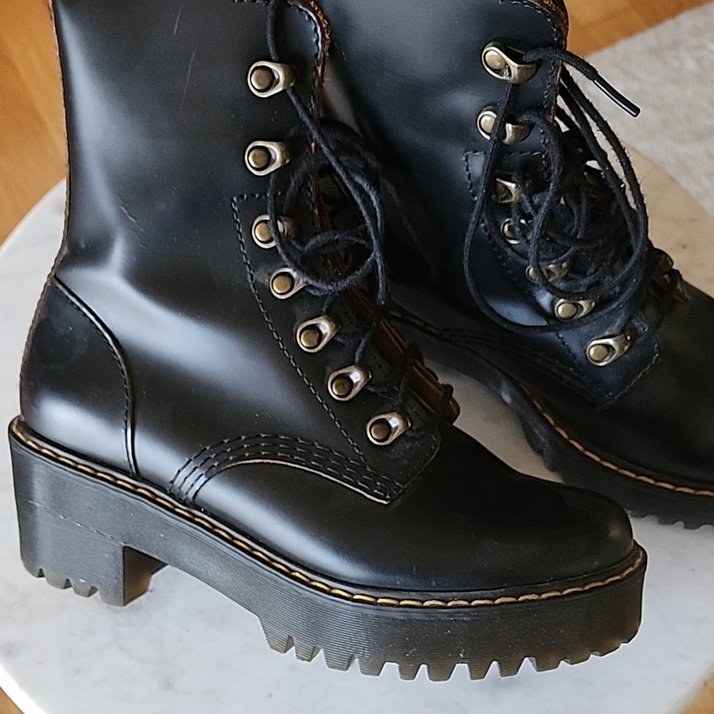Dr. Martens Black Lace-Up Lug Sole Boots - Picture 3 of 7